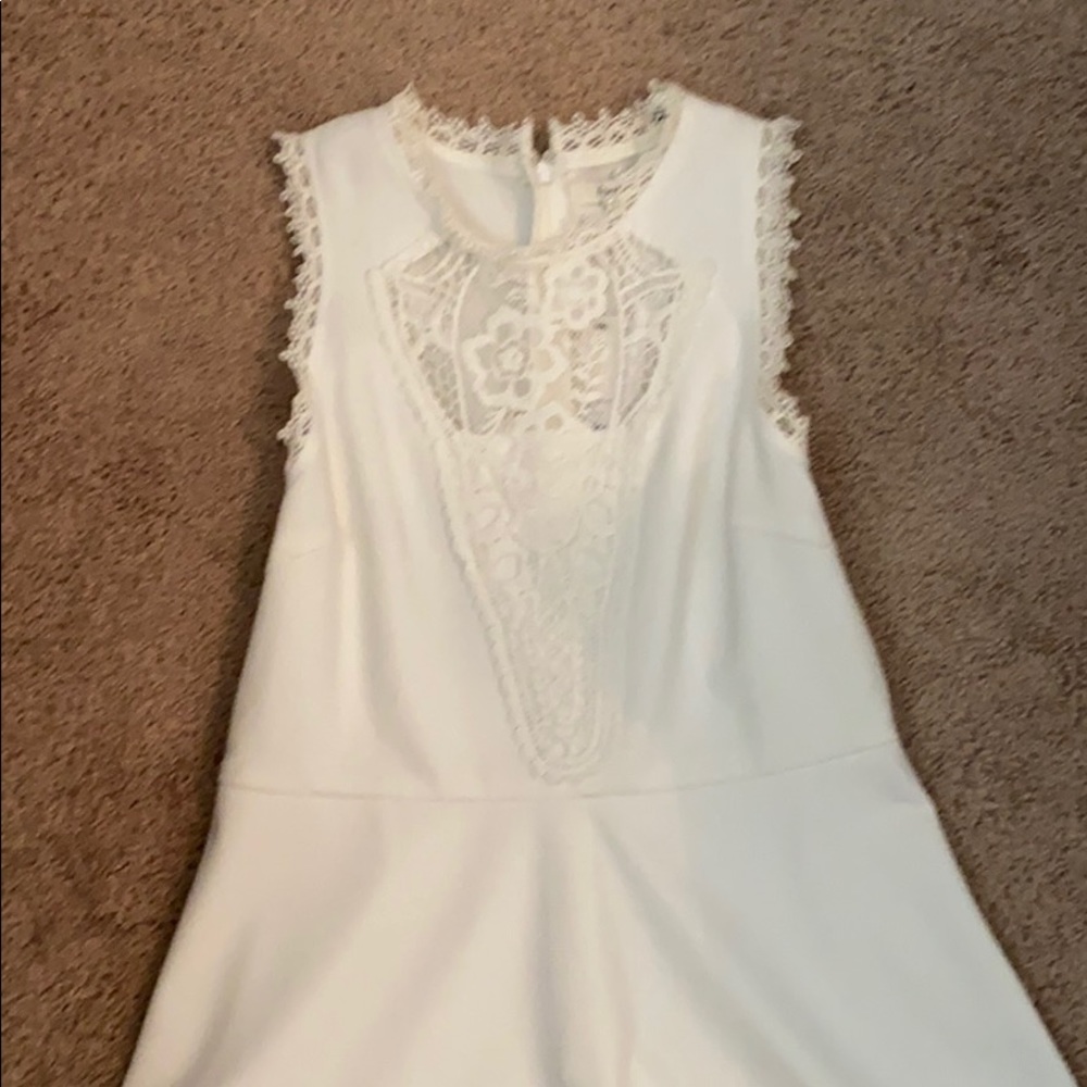 White midi dress